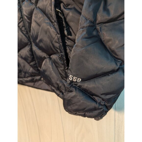 North Face 550 Fill Quilted Goose Down Puffer Black Jacket Women L Aconcagua - Picture 4 of 8